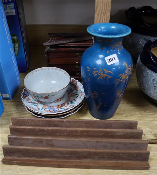 A quantity of Oriental ceramics and a Mahjong set